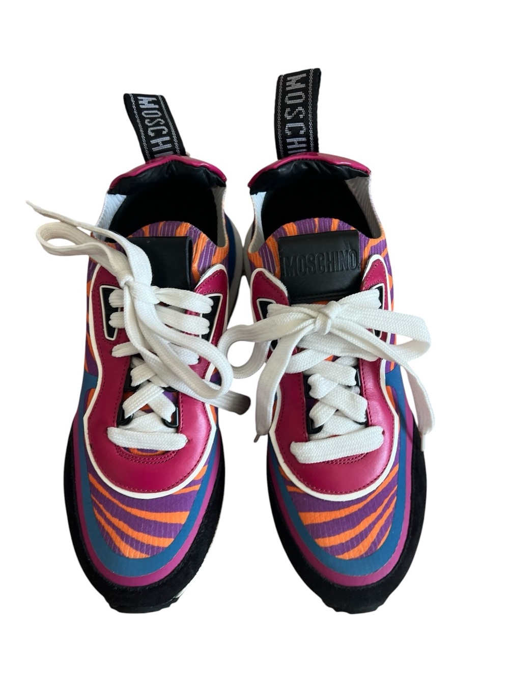 Moschino Pink Purple Orange Accent Sneakers
